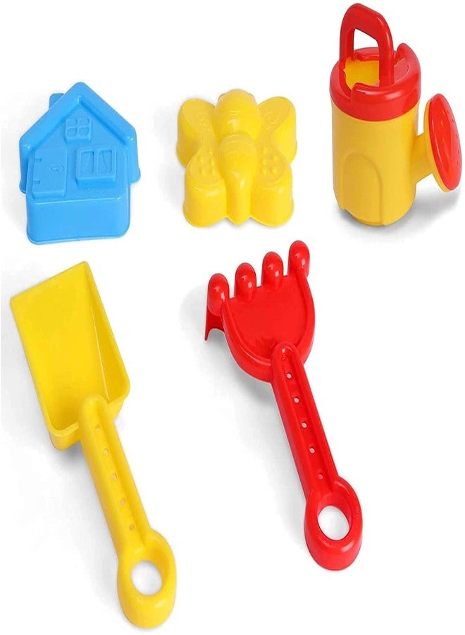 Bluebell 7 pc Beach Toys Set For Kids, Indian Made Mold Castle Toys Comfort Material Sandpit Bucket,Animal, Mould, Beach Shovel Spade Etc Tool Kit, Beach Art Development Learning Toys - Image 2